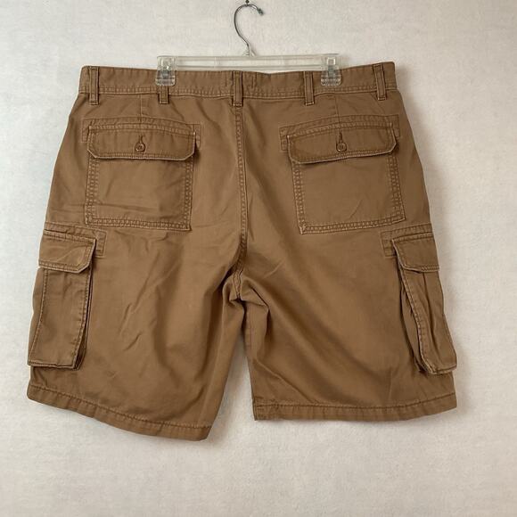 Levi Strauss Signature Shorts Mens 40 Tan Khaki Cargo Pockets Flat‎ Front - Picture 4 of 14
